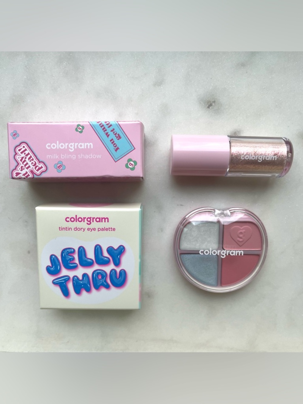 💜 SET OF 2, COLORGRAM Eyeshadow Palette & Liquid Glitter Eyeshadow